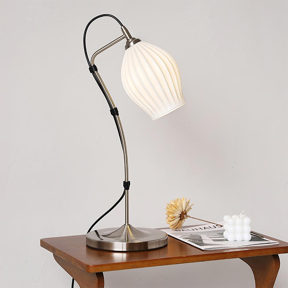 Ceramic Ribbed Table Lamp - view 5