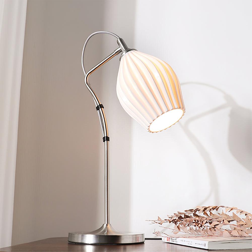 Ceramic Ribbed Table Lamp - view 6