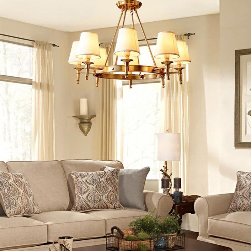 Antique Brass Chandelier - view 2