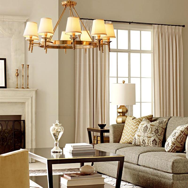 Antique Brass Chandelier - view 6