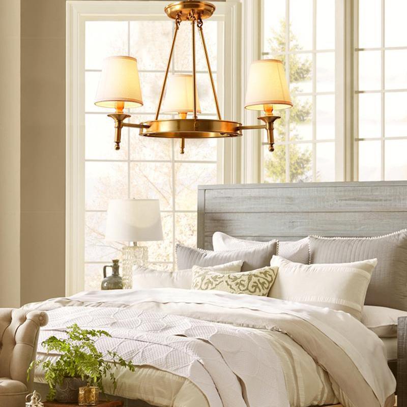 Antique Brass Chandelier - view 4