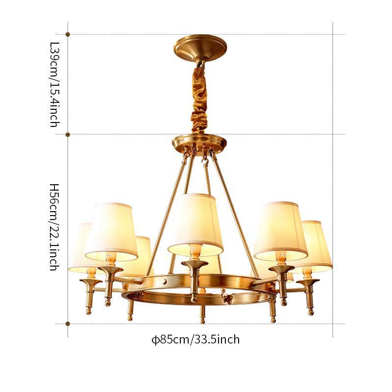 Antique Brass Chandelier - view 21
