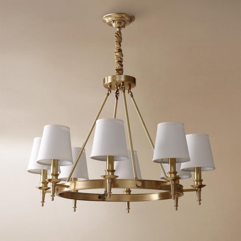 Antique Brass Chandelier - view 3
