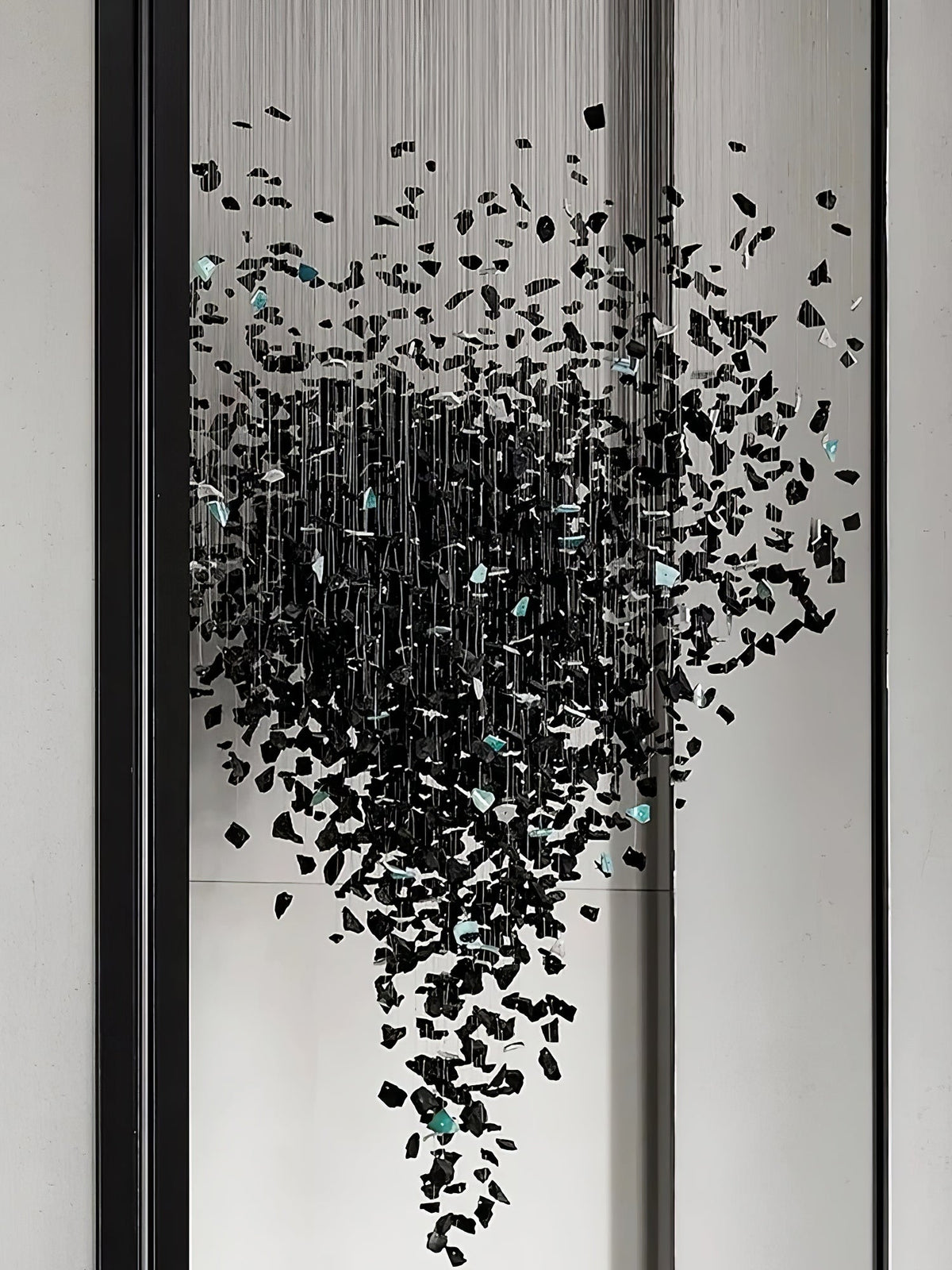 Charcoal Cascade Pixel Chandelier - view 19