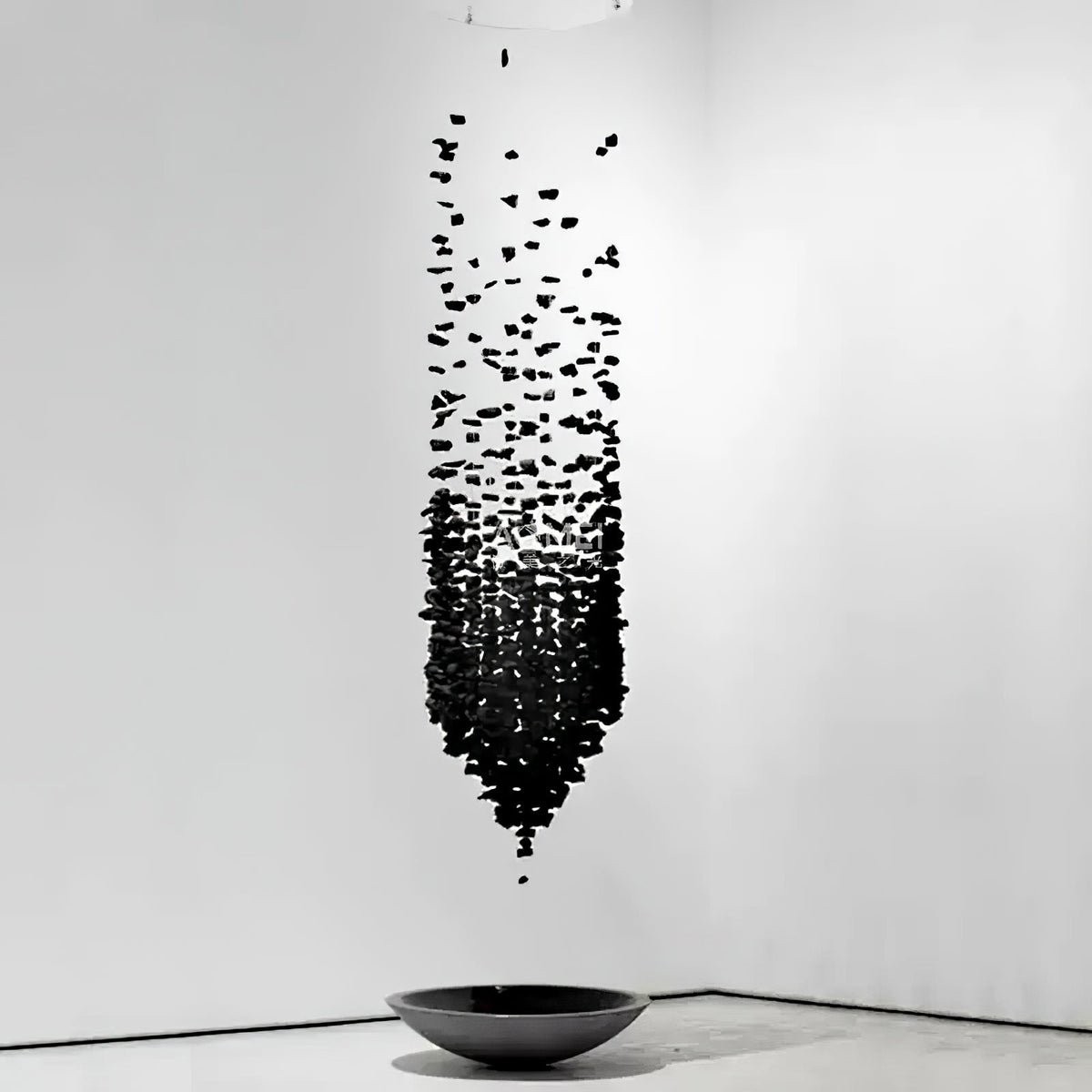 Charcoal Cascade Pixel Chandelier - view 10