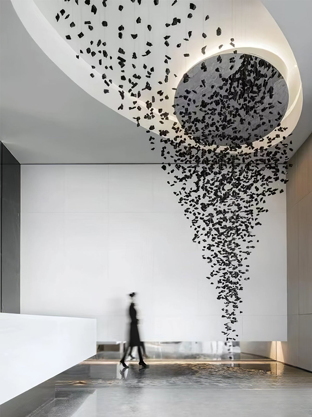 Charcoal Cascade Pixel Chandelier - view 11