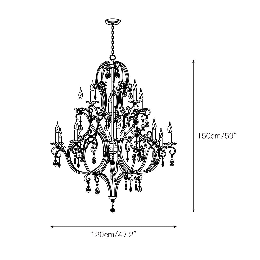 Chateau Tiered Chandelier - view 4