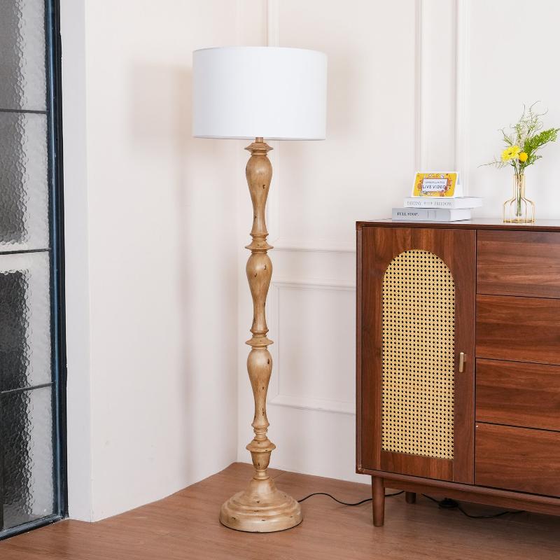 Coastal Wood Effect Floor Lamp - view 4