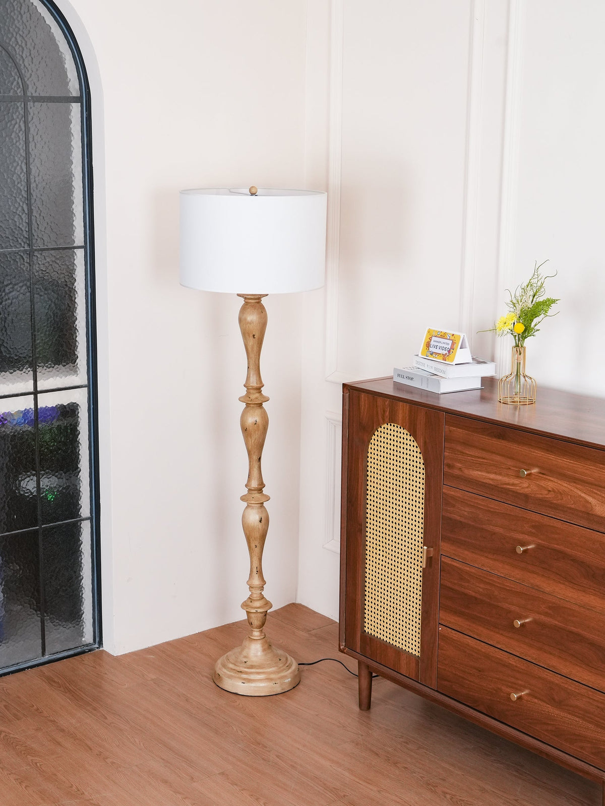 Coastal Wood Effect Floor Lamp - view 6