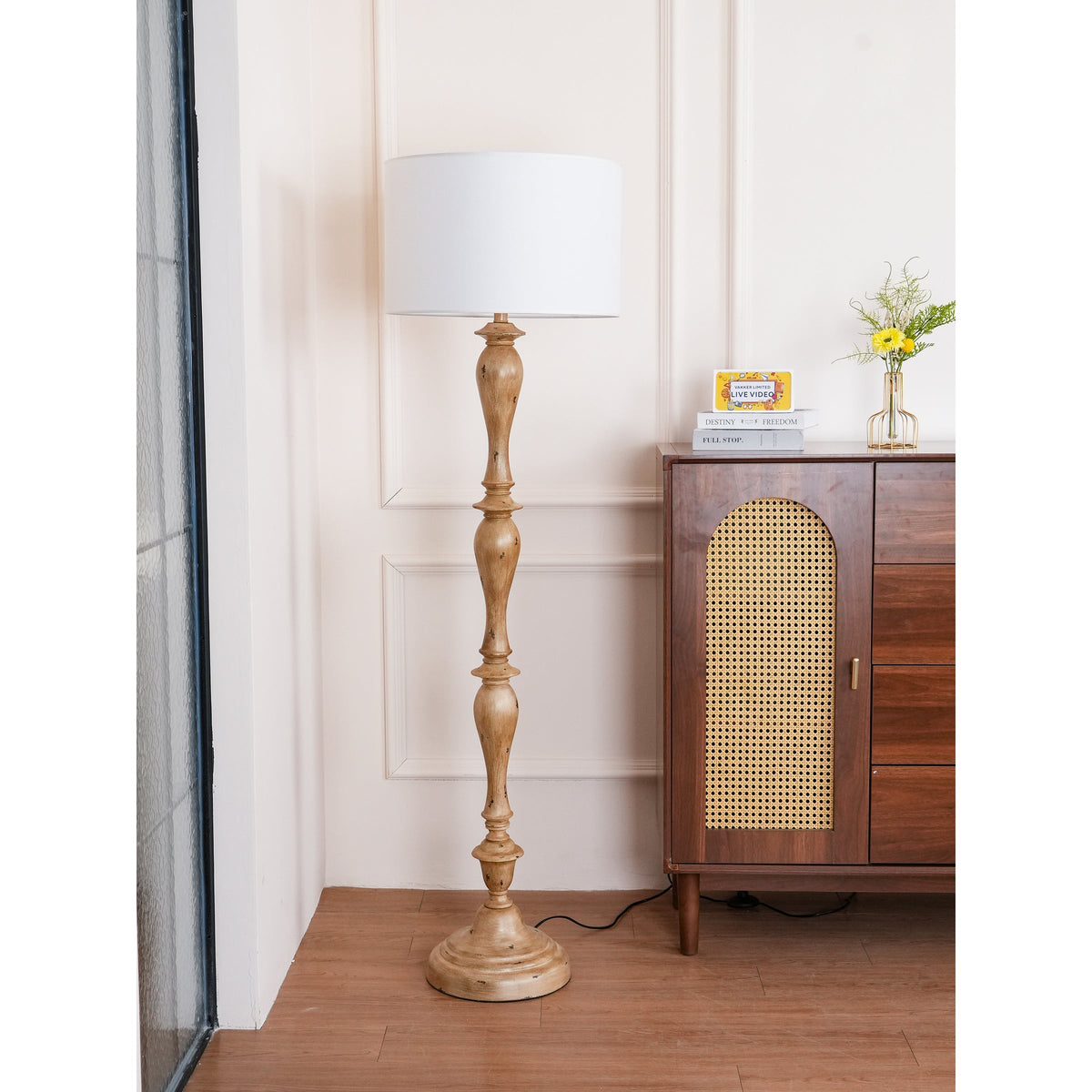 Coastal Wood Effect Floor Lamp - view 7