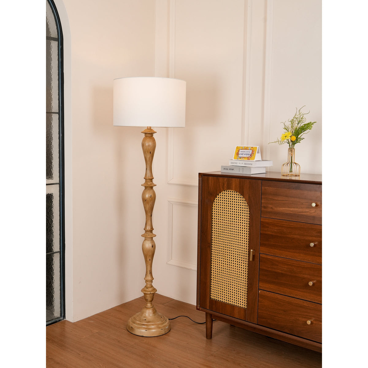 Coastal Wood Effect Floor Lamp - view 5