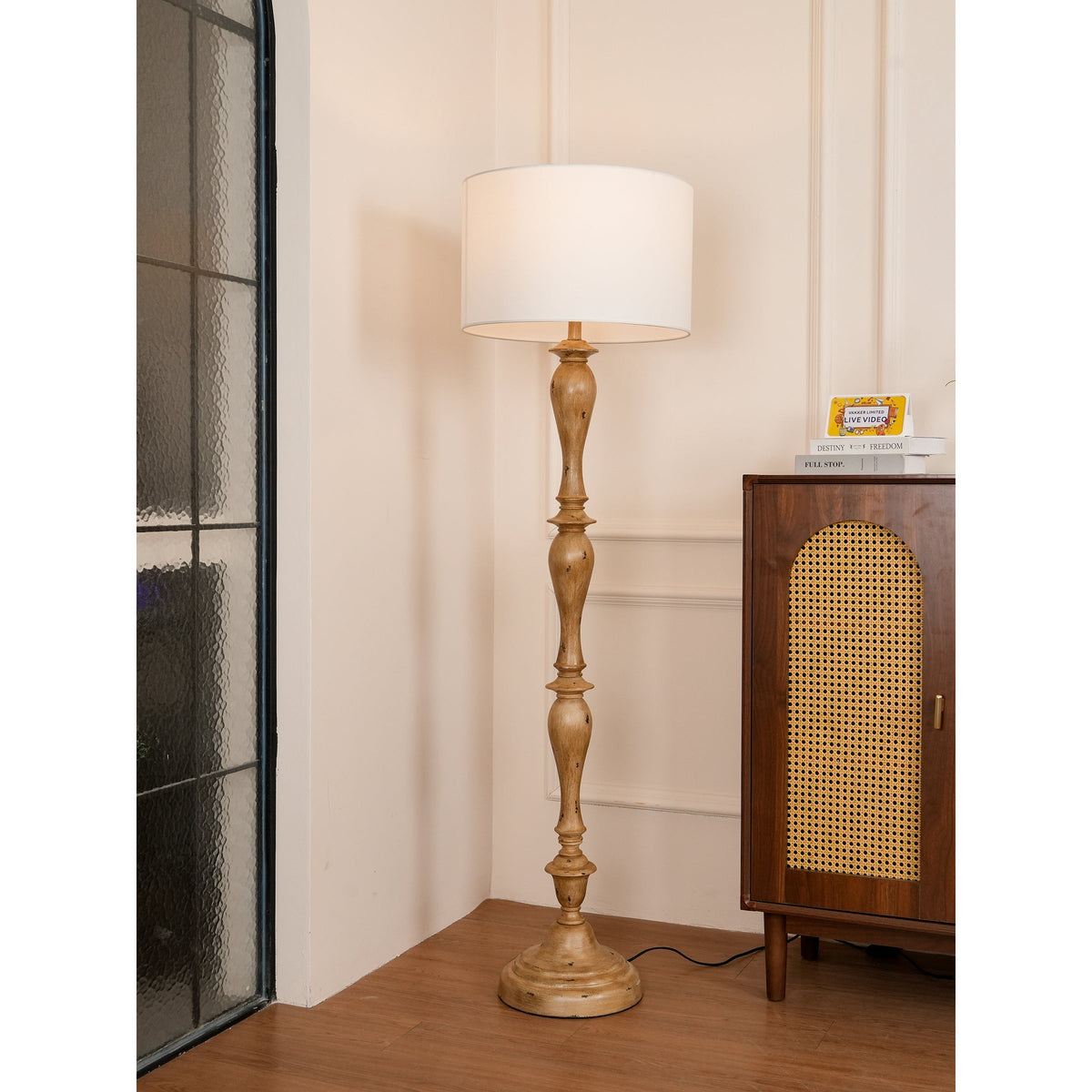 Coastal Wood Effect Floor Lamp - view 12