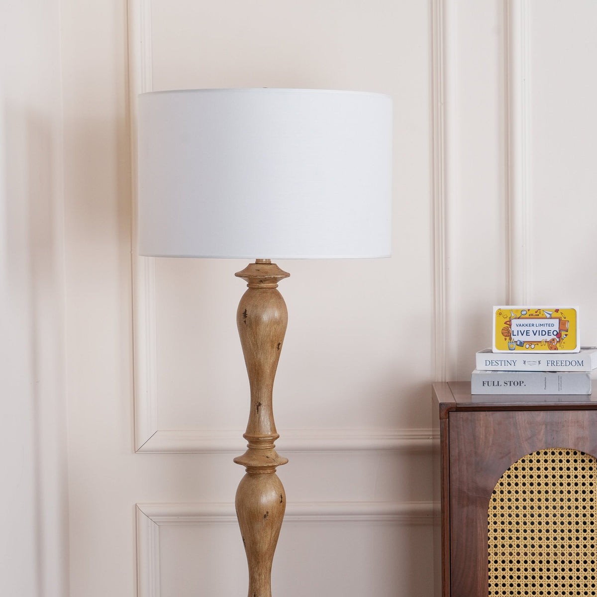 Coastal Wood Effect Floor Lamp - view 19