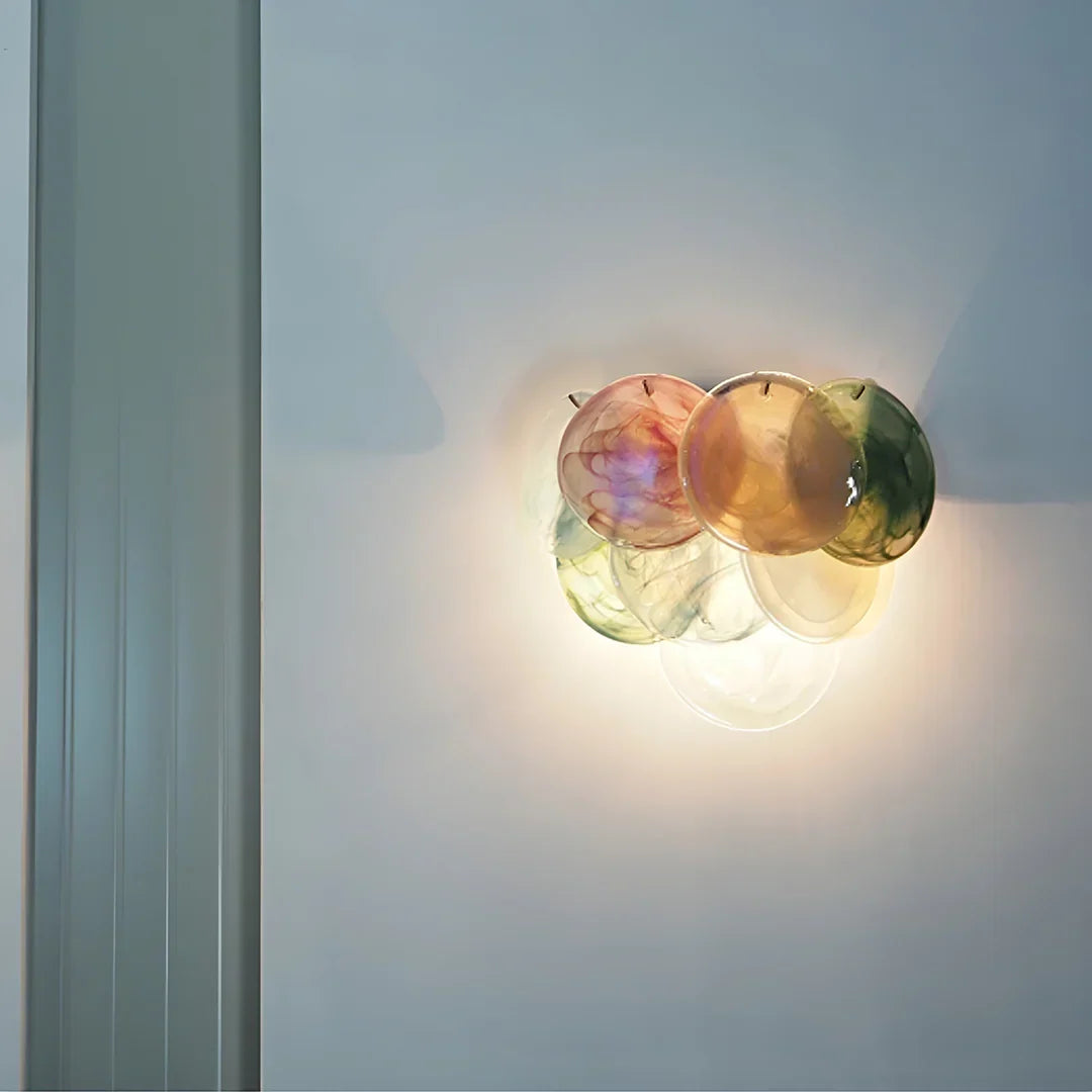 Colorful Murano Disc Wall Lamp