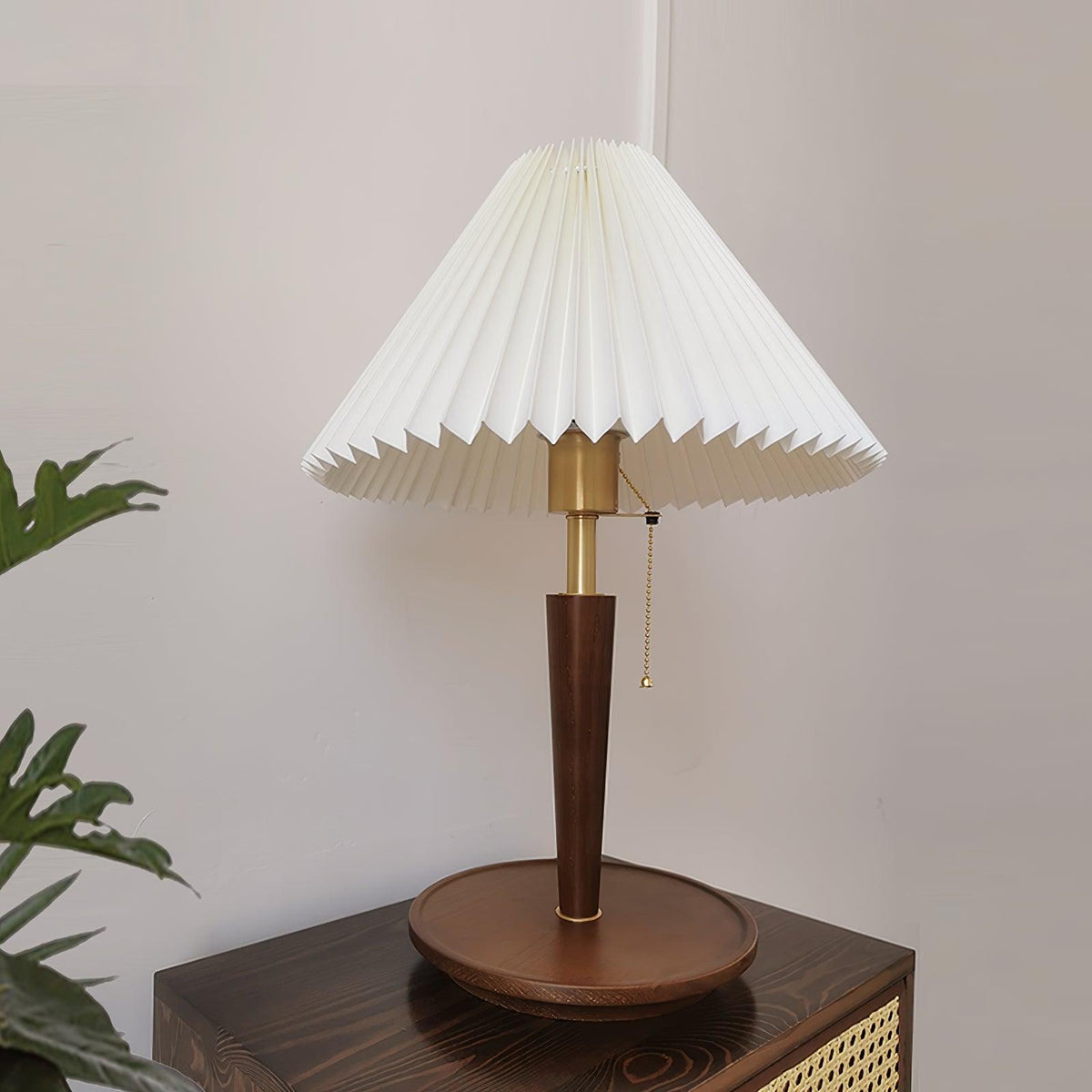 Cone Pleated Fabric Table Lamp - view 12