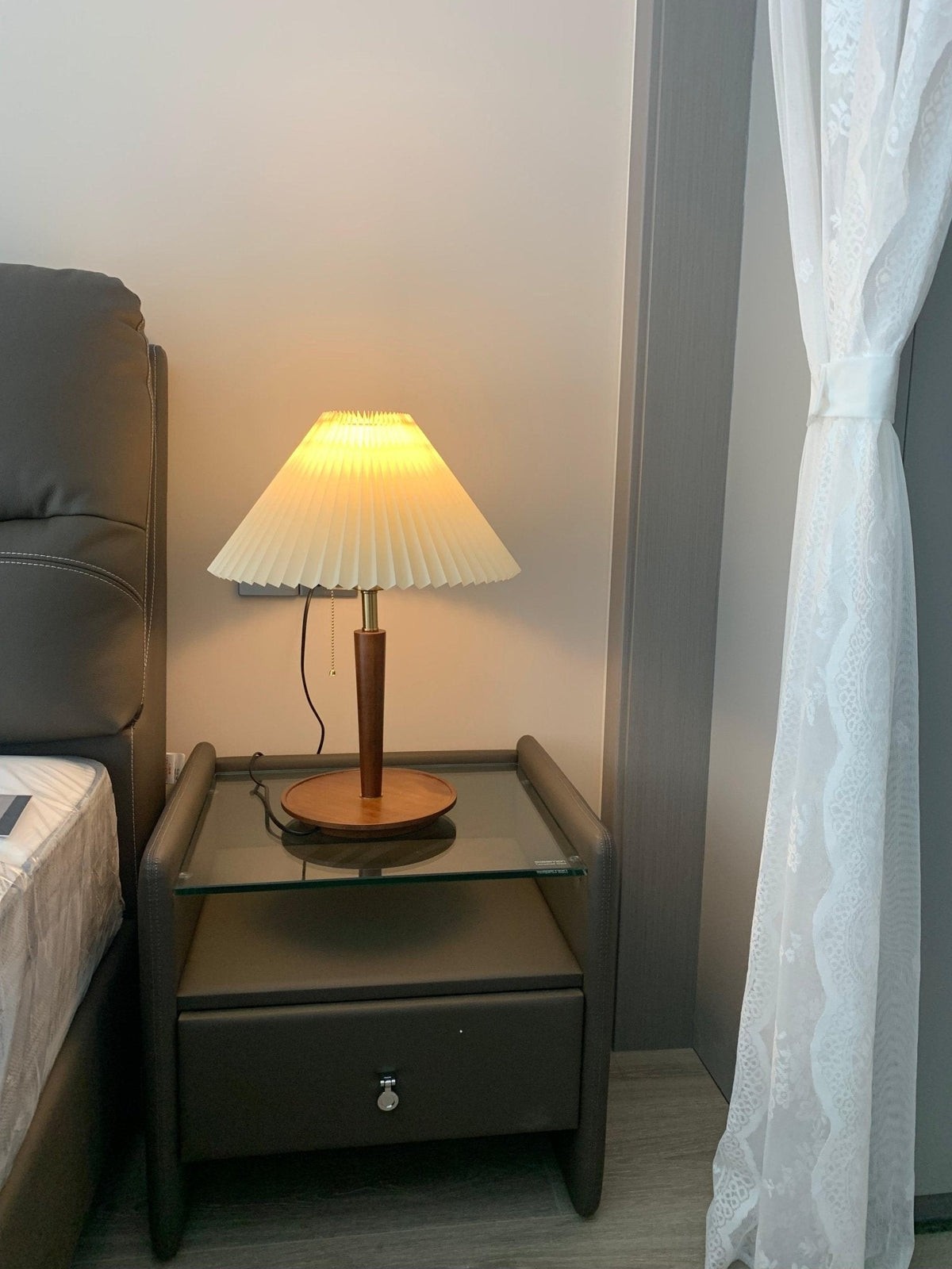 Cone Pleated Fabric Table Lamp - view 10