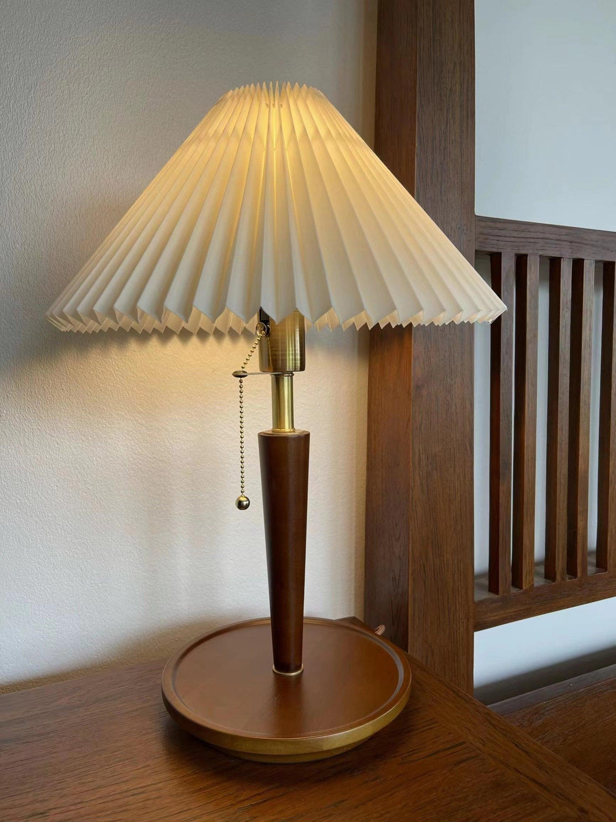 Cone Pleated Fabric Table Lamp - view 18