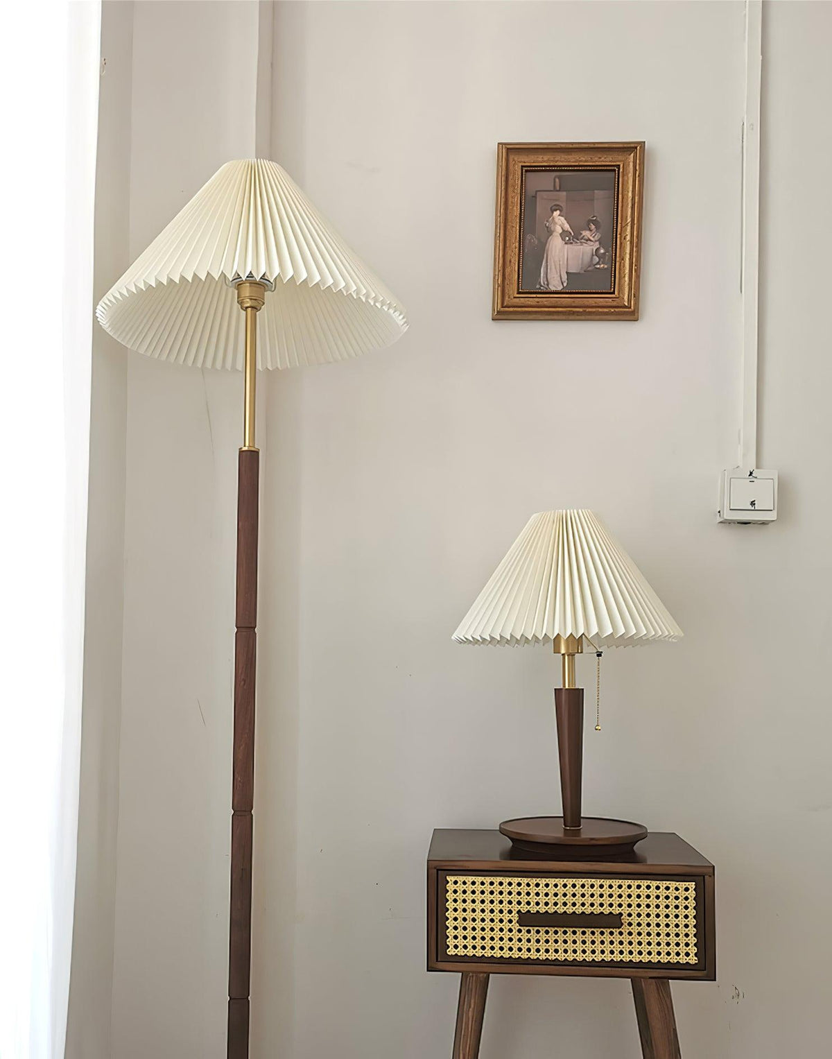 Cone Pleated Fabric Table Lamp - view 25