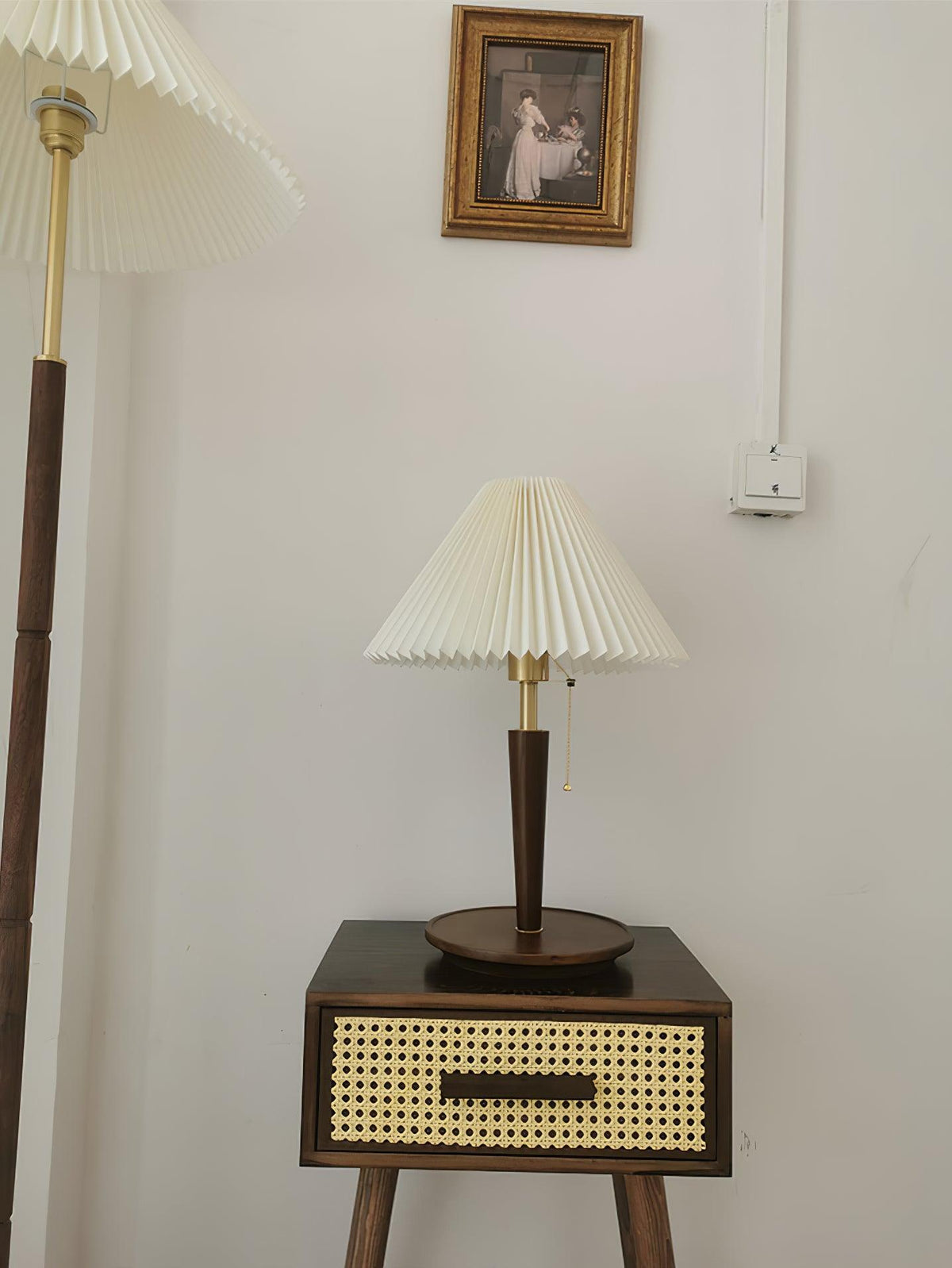 Cone Pleated Fabric Table Lamp - view 26