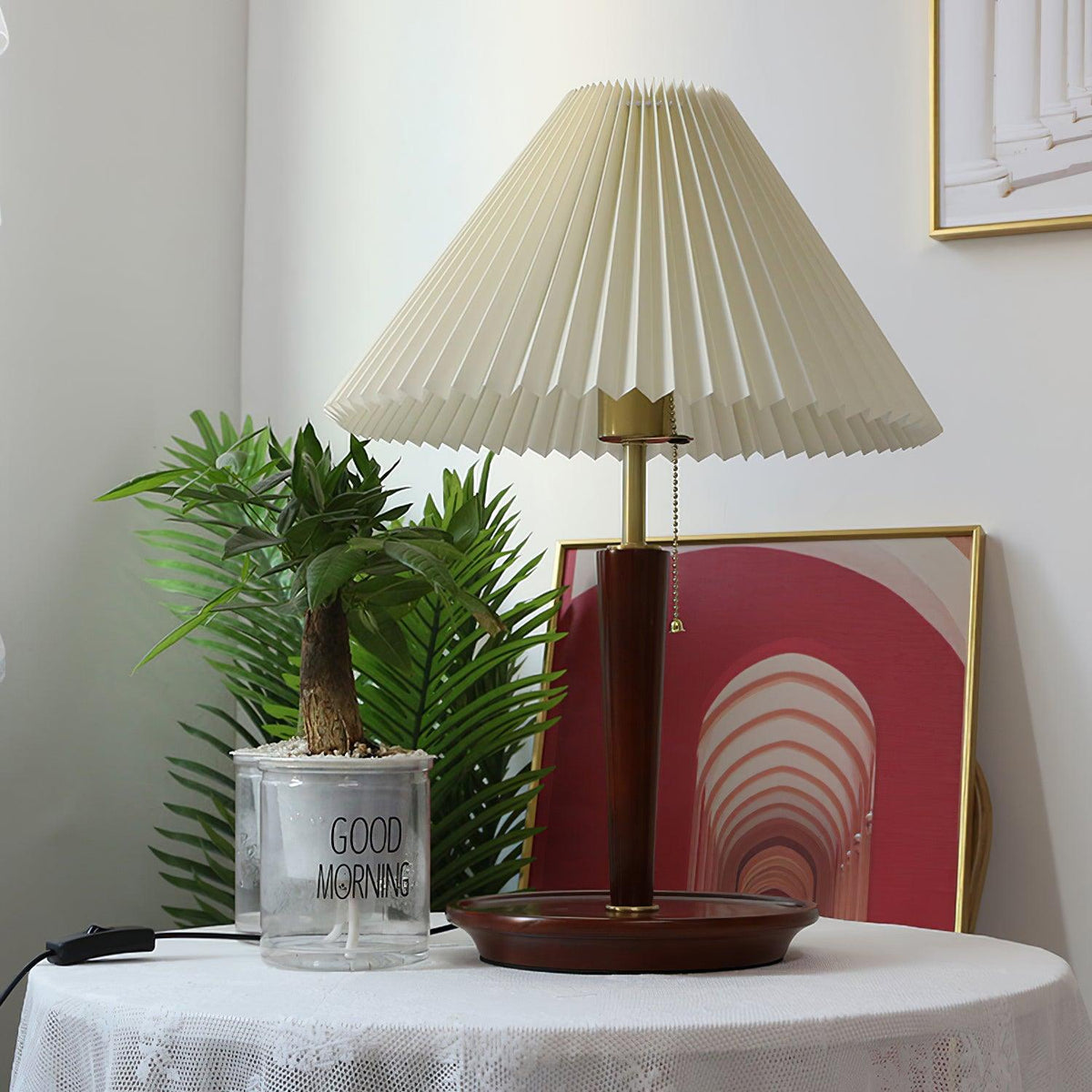 Cone Pleated Fabric Table Lamp - view 4