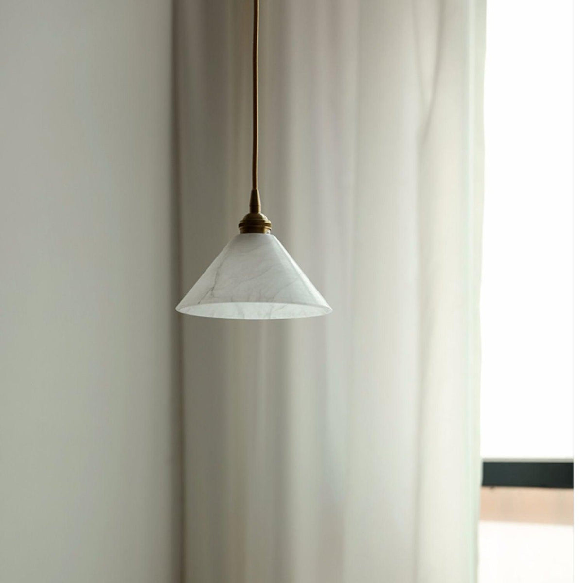 Conical Brass Pendant Lamp