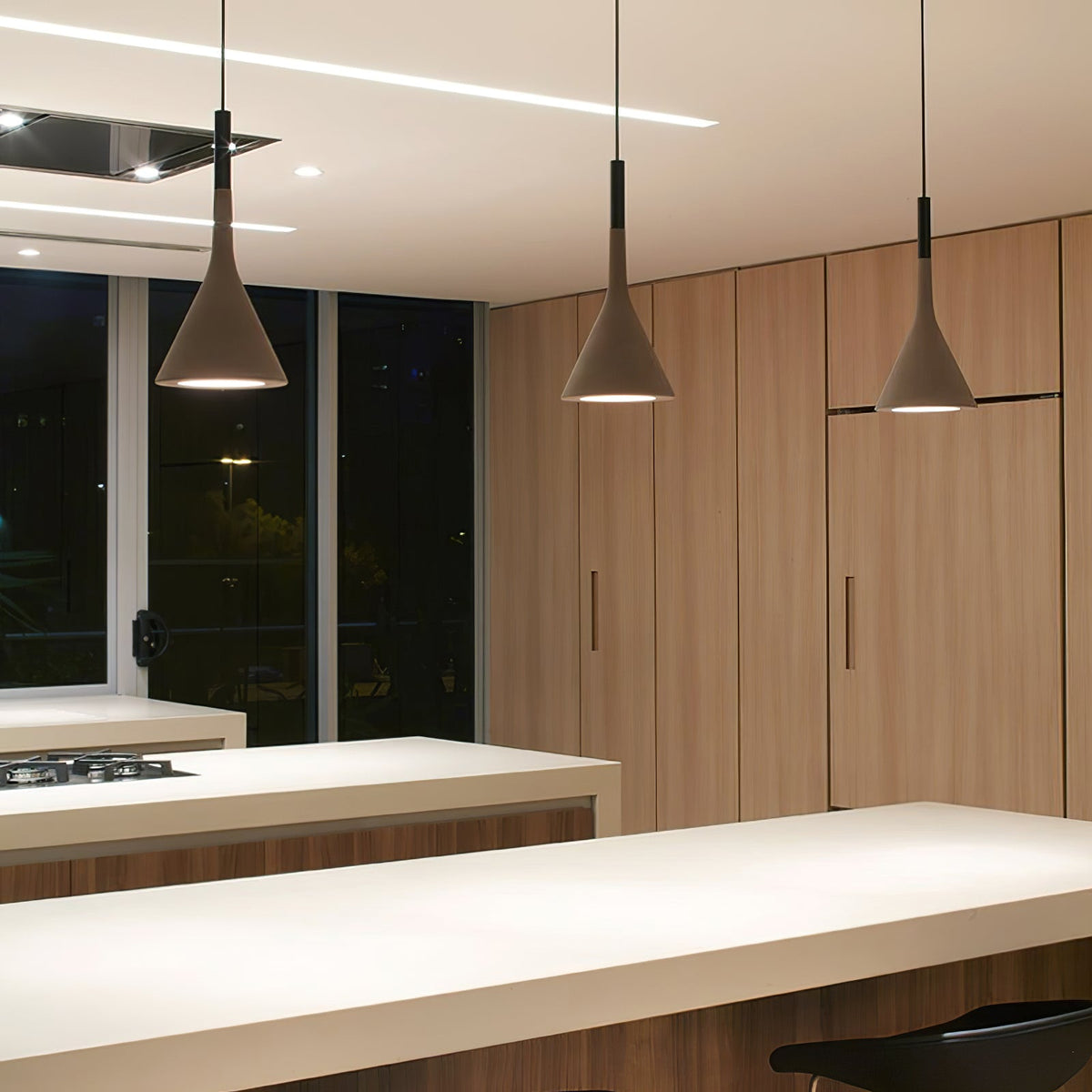 Conical Concrete Pendant Light - view 3