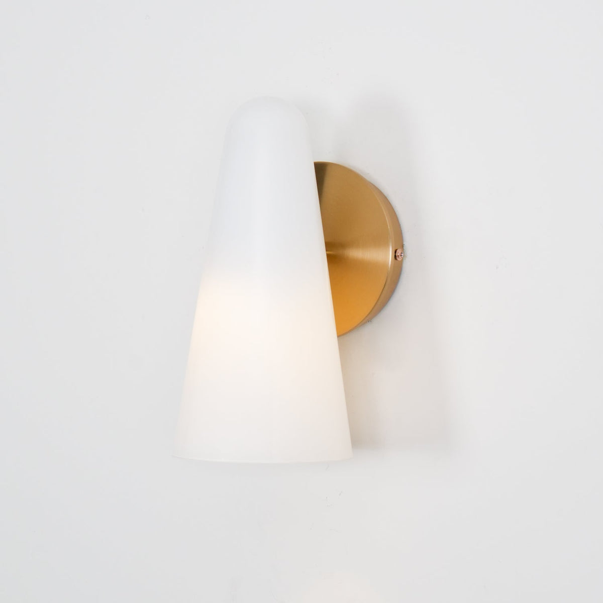 Conical Glass Plug-in Wall Lamp