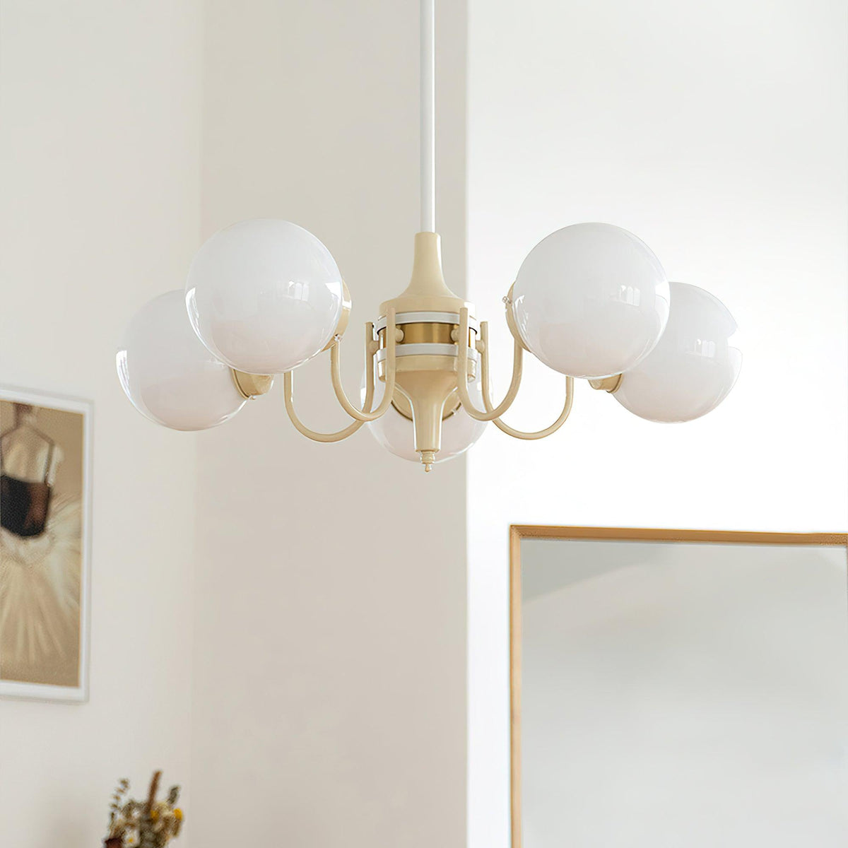 Cream Ball Chandelier - view 9