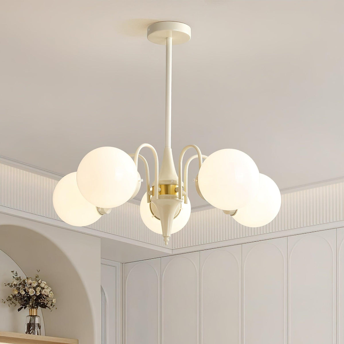 Cream Ball Chandelier - view 2