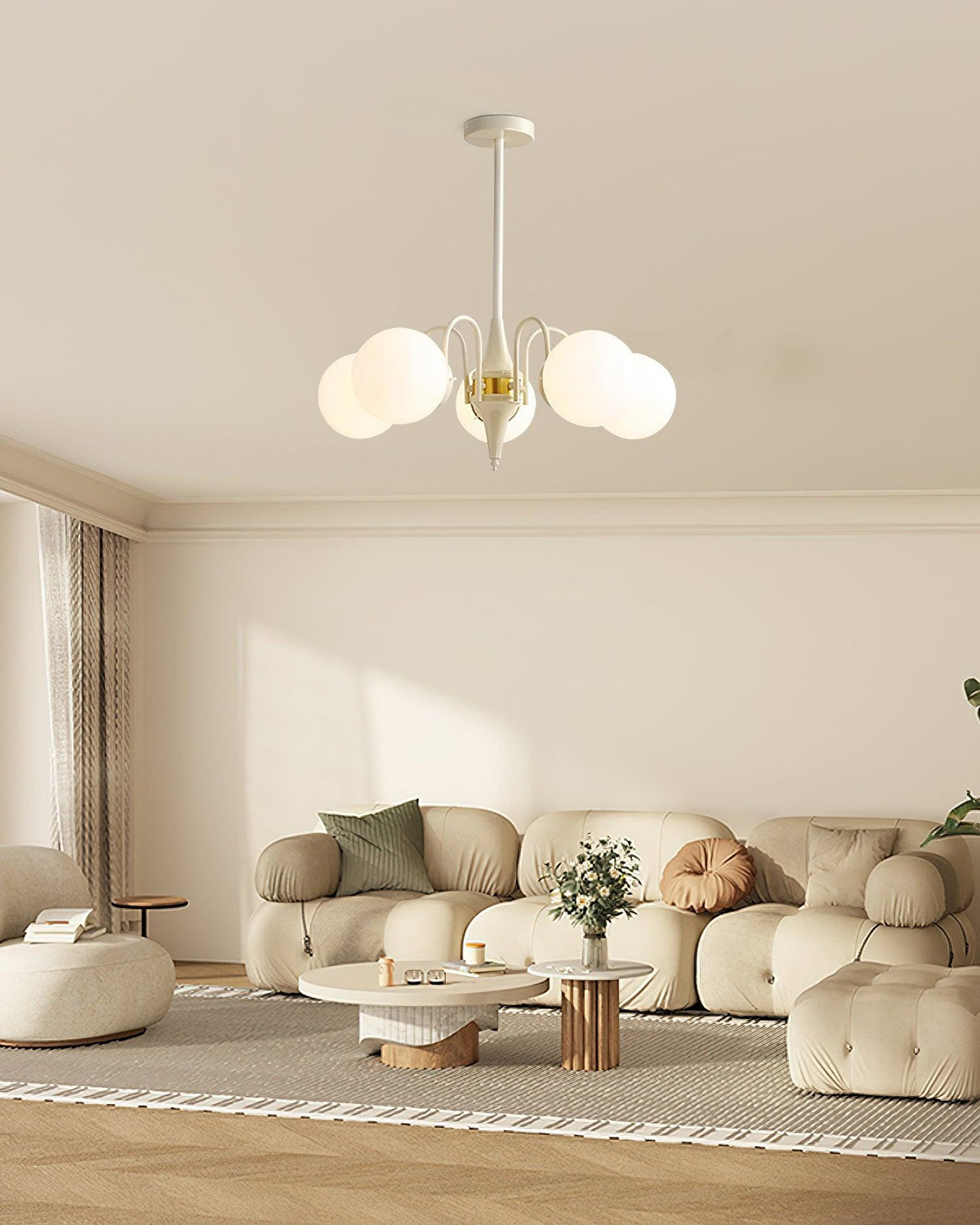 Cream Ball Chandelier - view 15