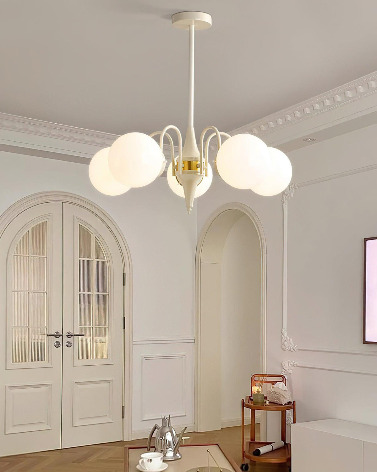 Cream Ball Chandelier - view 6