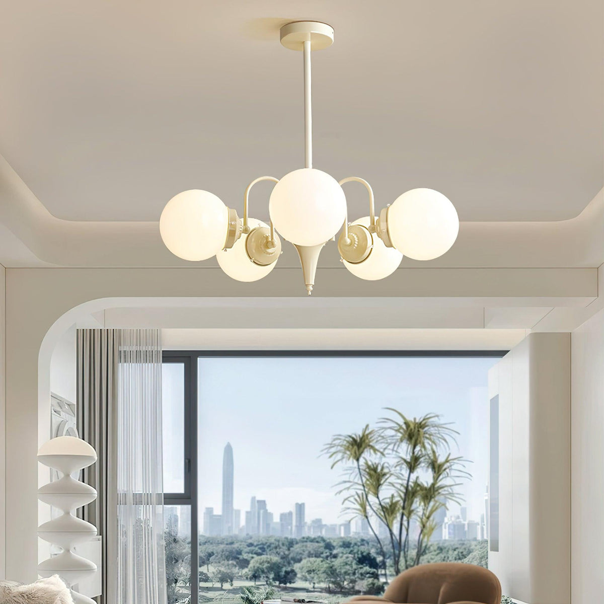 Cream Ball Chandelier - view 8