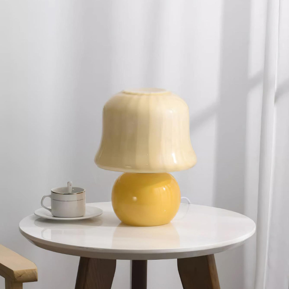 Cream Mushroom Table Lamp - view 22