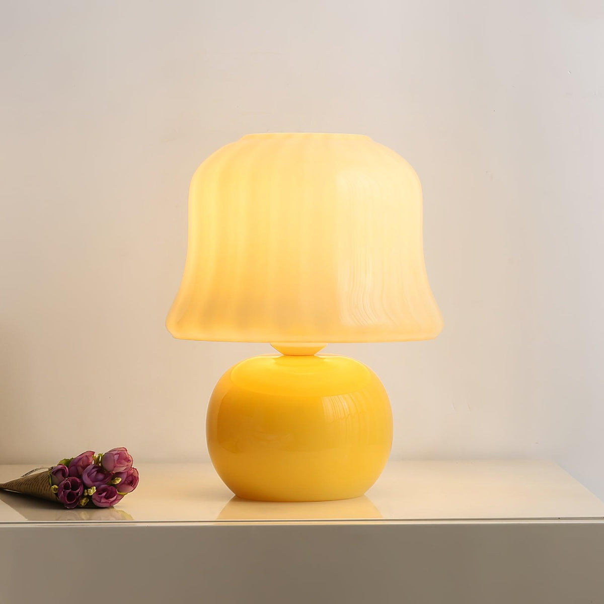 Cream Mushroom Table Lamp - view 2
