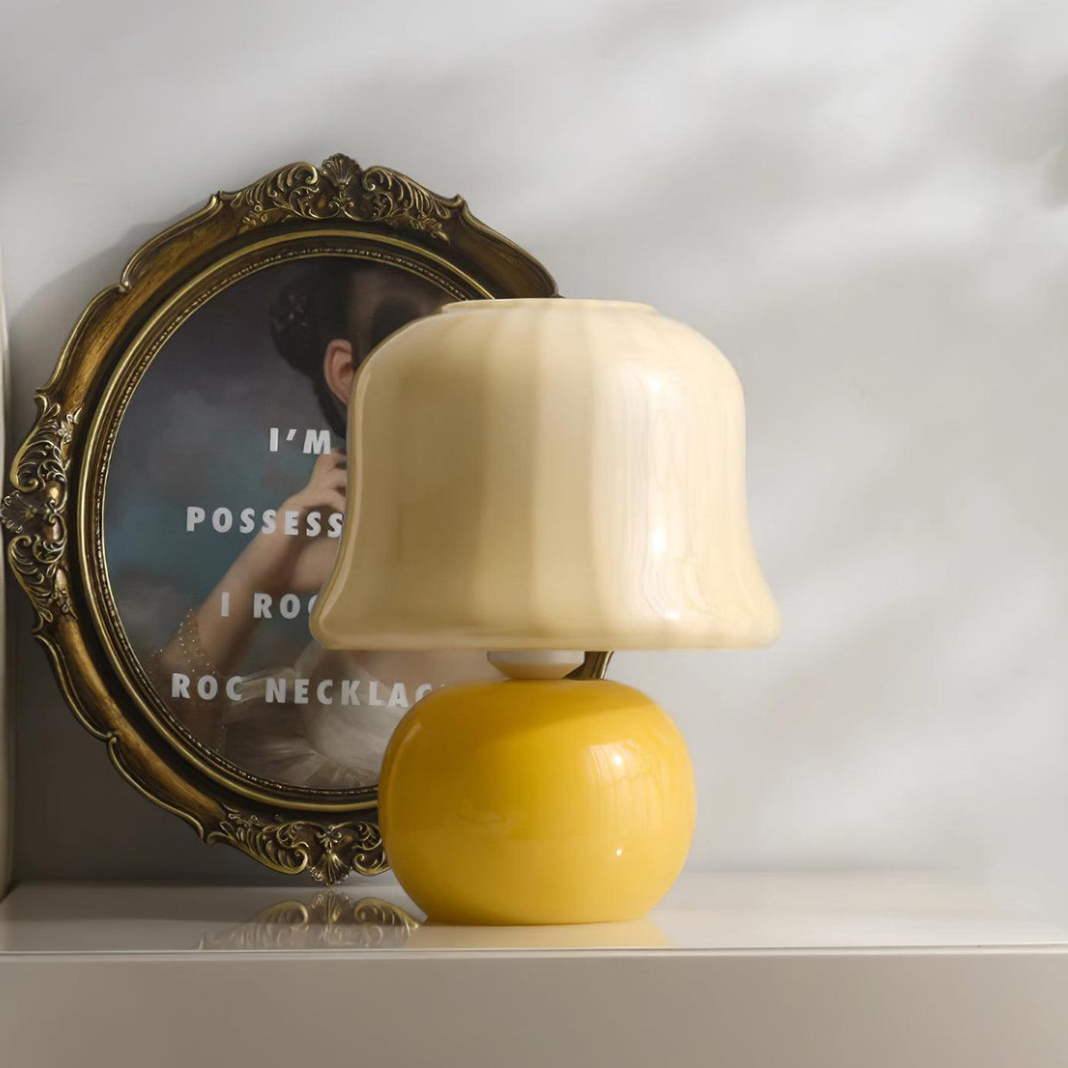 Cream Mushroom Table Lamp - view 25