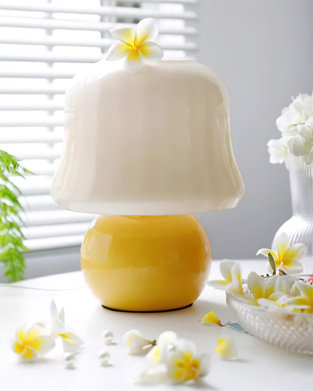 Cream Mushroom Table Lamp - view 7