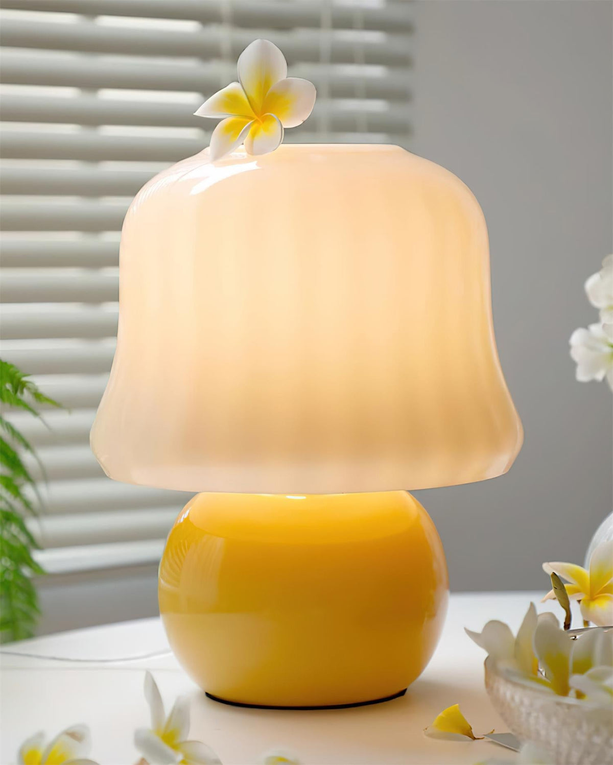 Cream Mushroom Table Lamp - view 4
