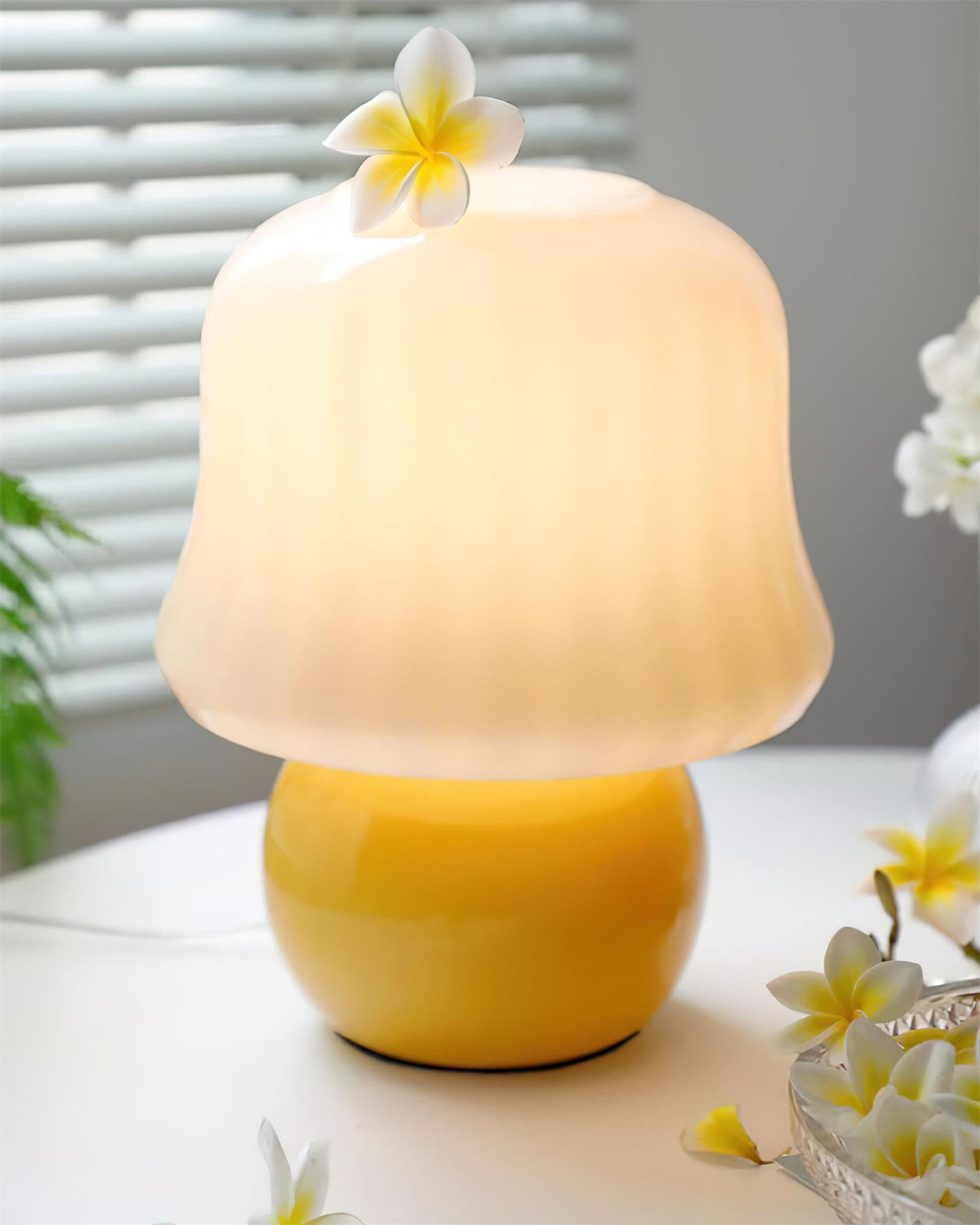 Cream Mushroom Table Lamp - view 5