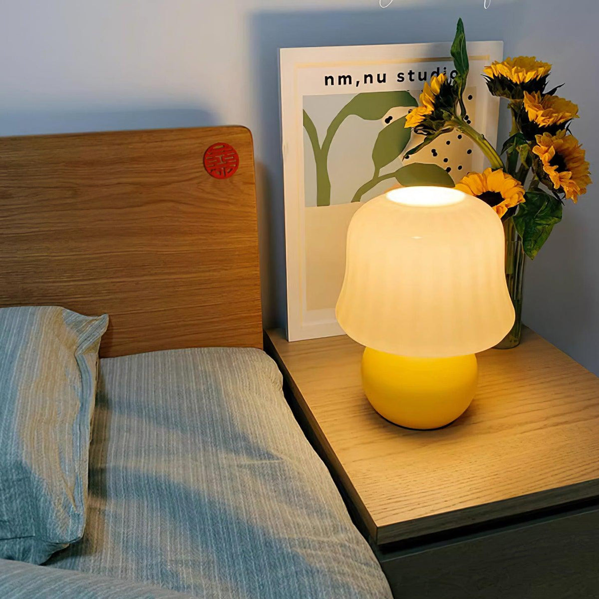 Cream Mushroom Table Lamp - view 27