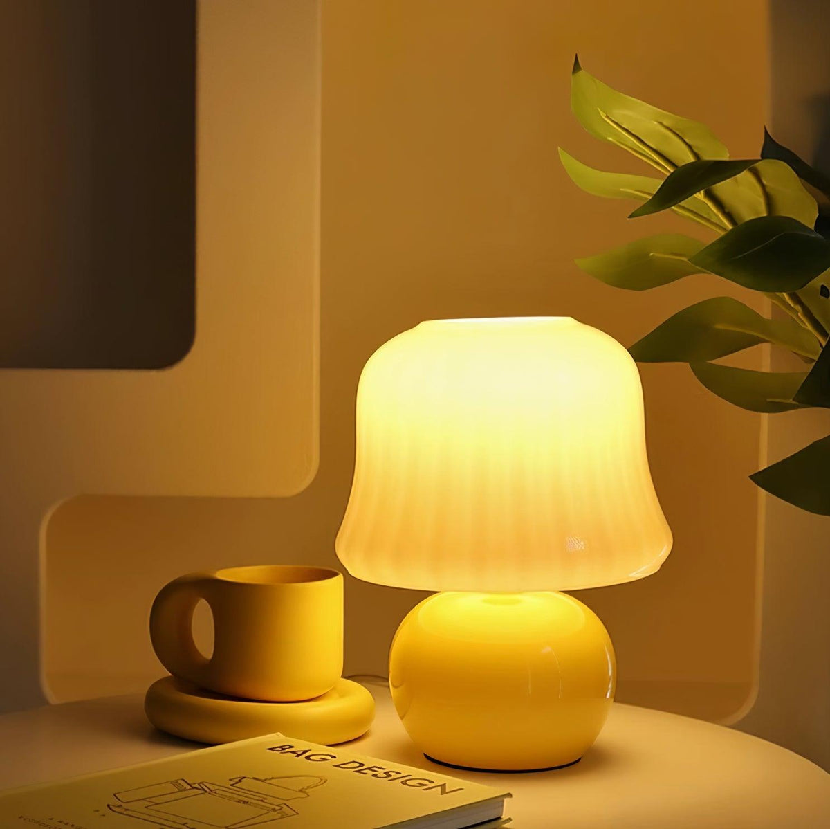Cream Mushroom Table Lamp - view 29