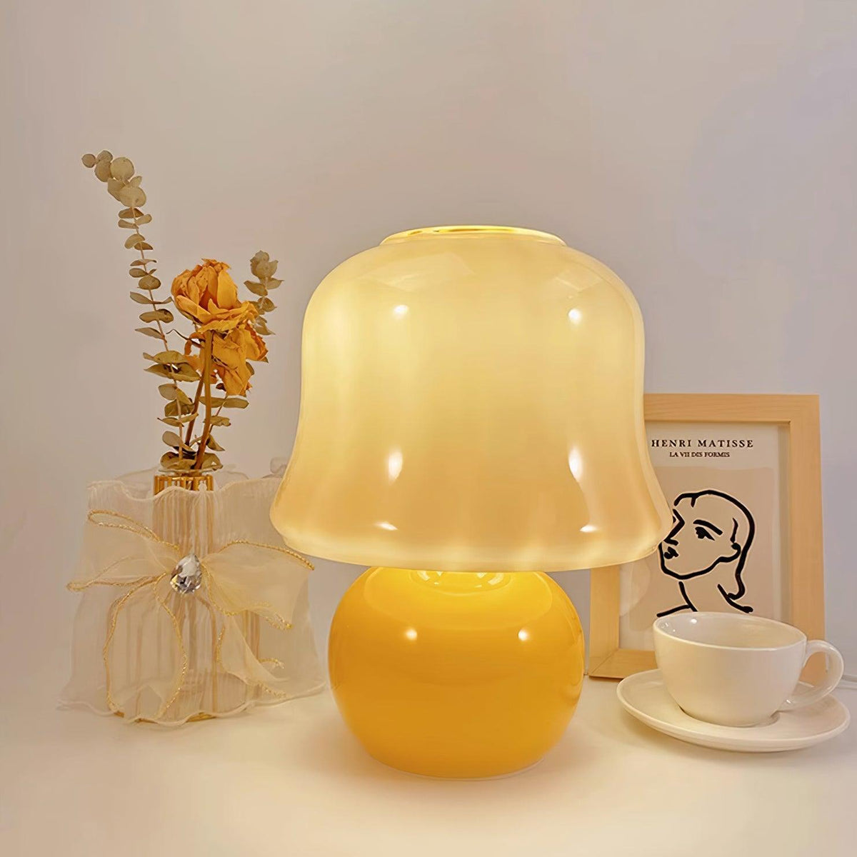 Cream Mushroom Table Lamp - view 30