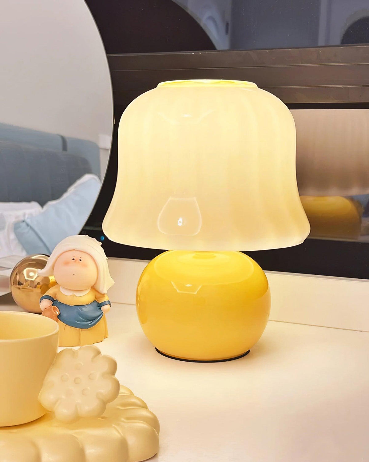 Cream Mushroom Table Lamp - view 3
