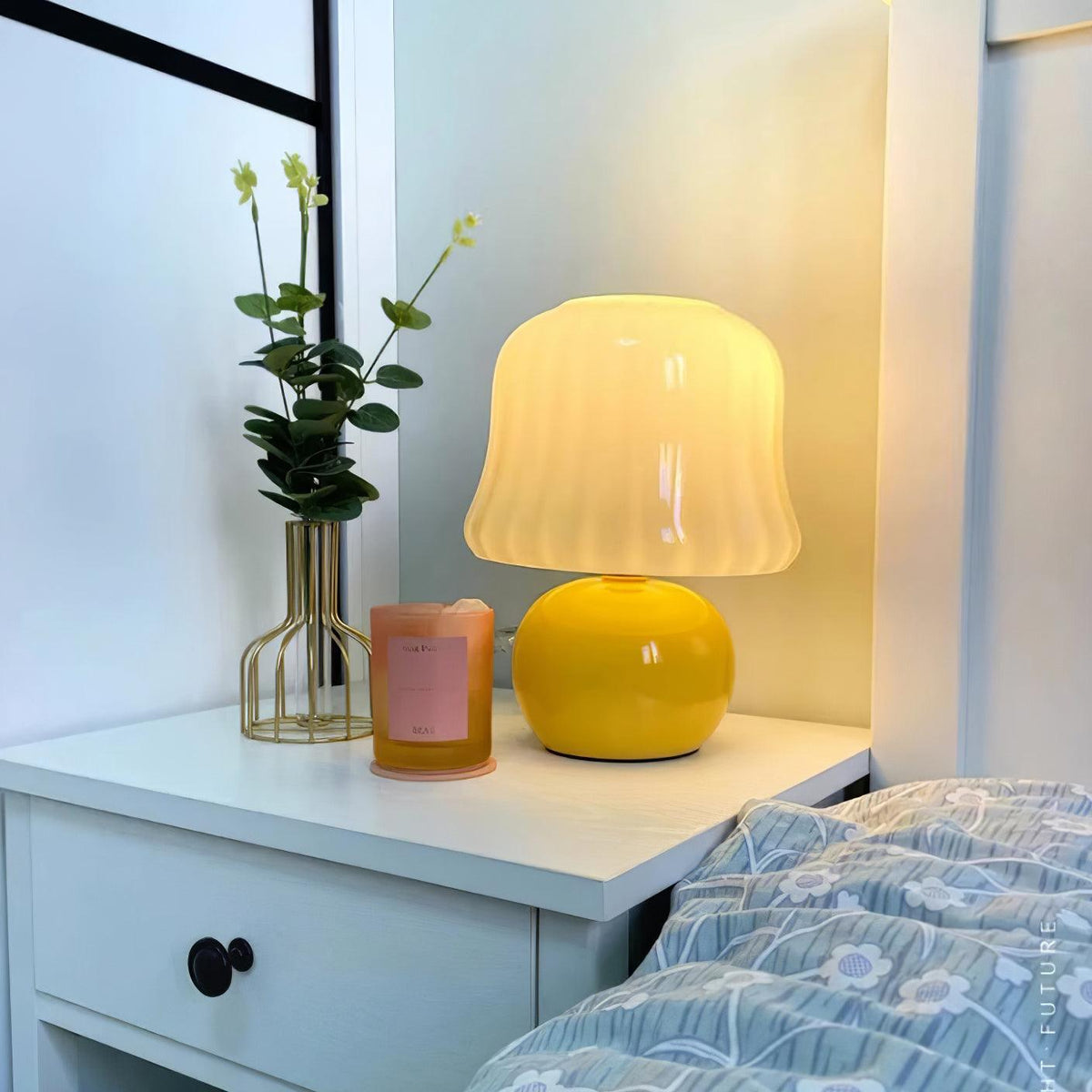 Cream Mushroom Table Lamp - view 10