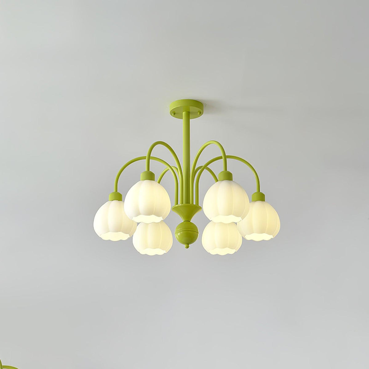 Cream Pumpkin Ball Chandelier - view 36
