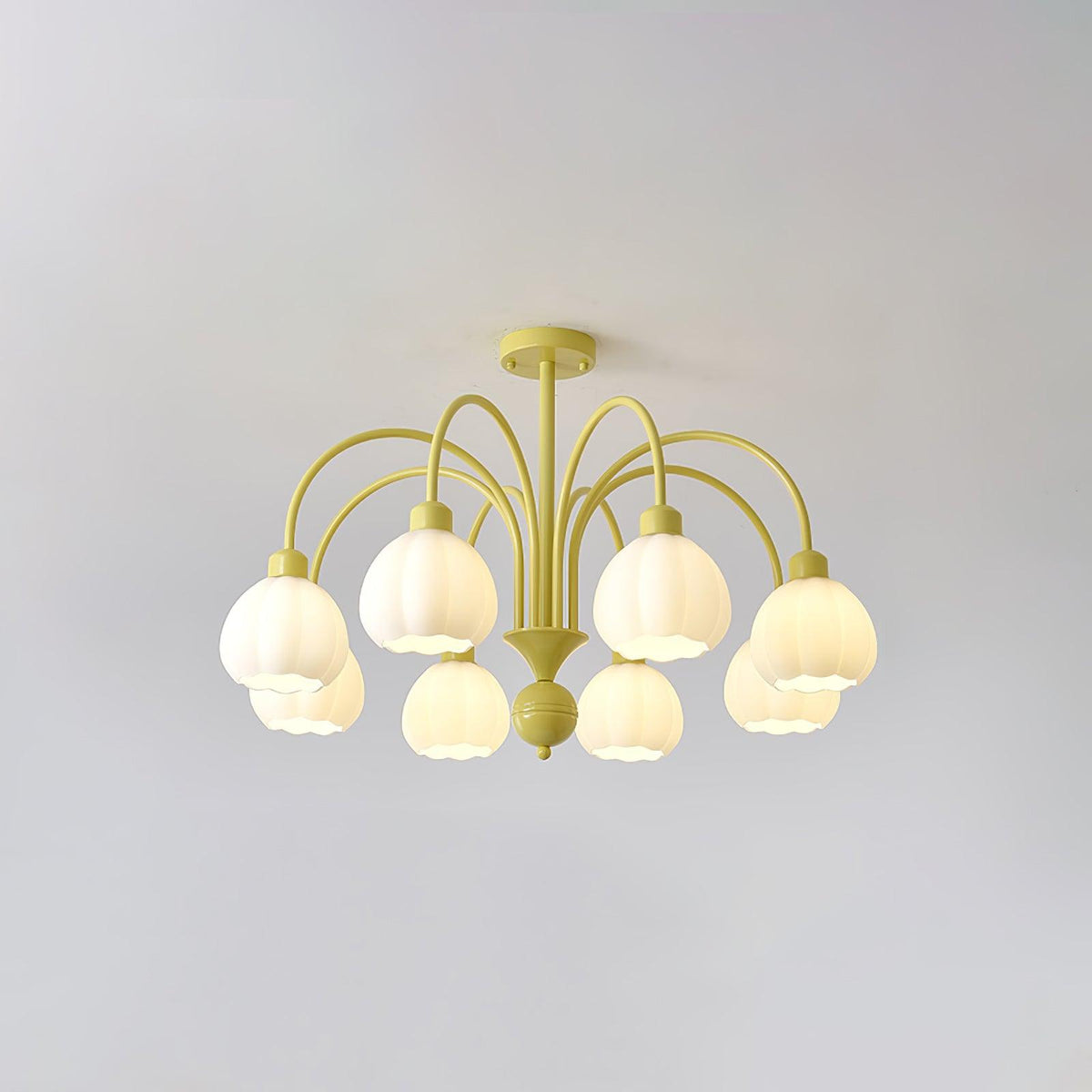 Cream Pumpkin Ball Chandelier - view 39