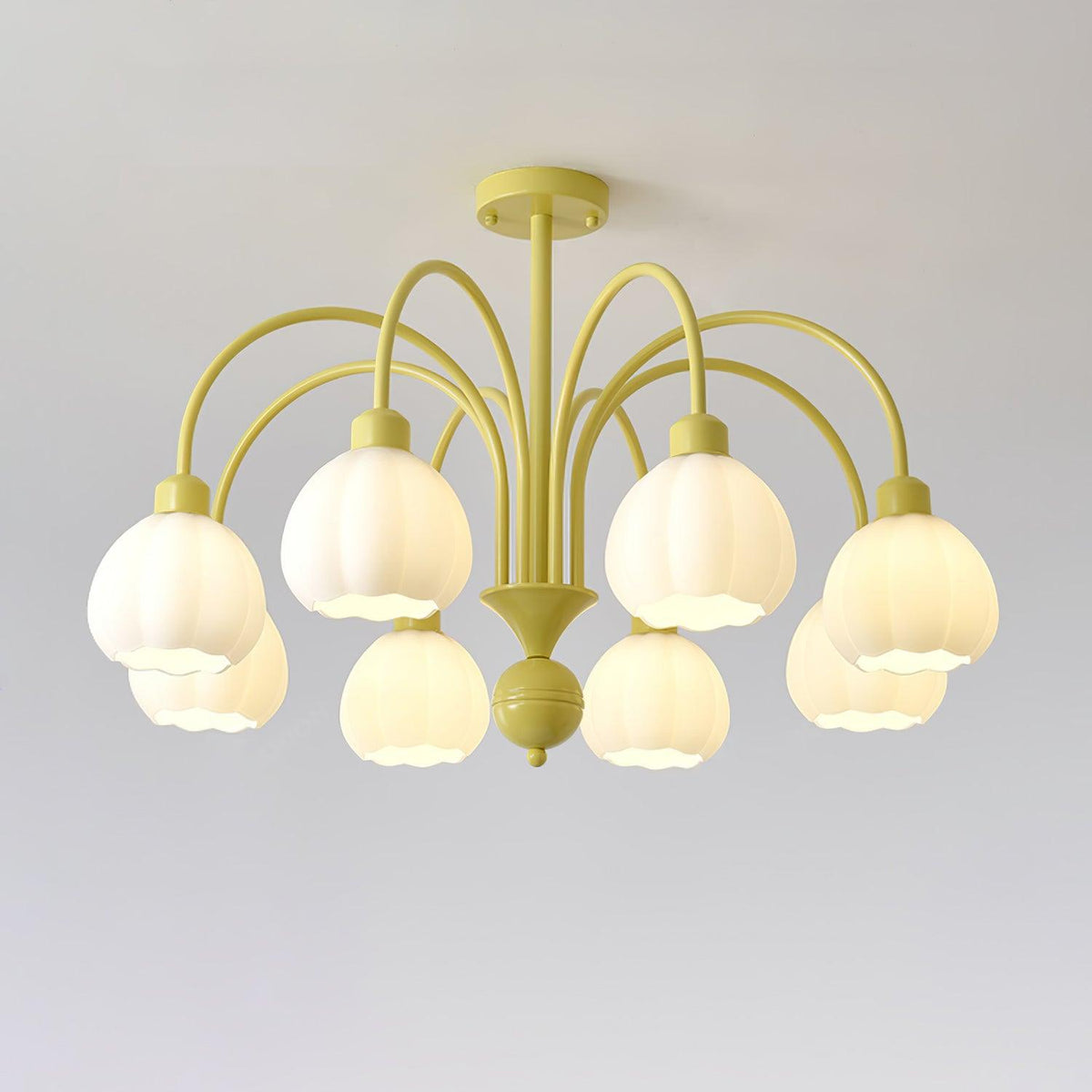 Cream Pumpkin Ball Chandelier - view 2