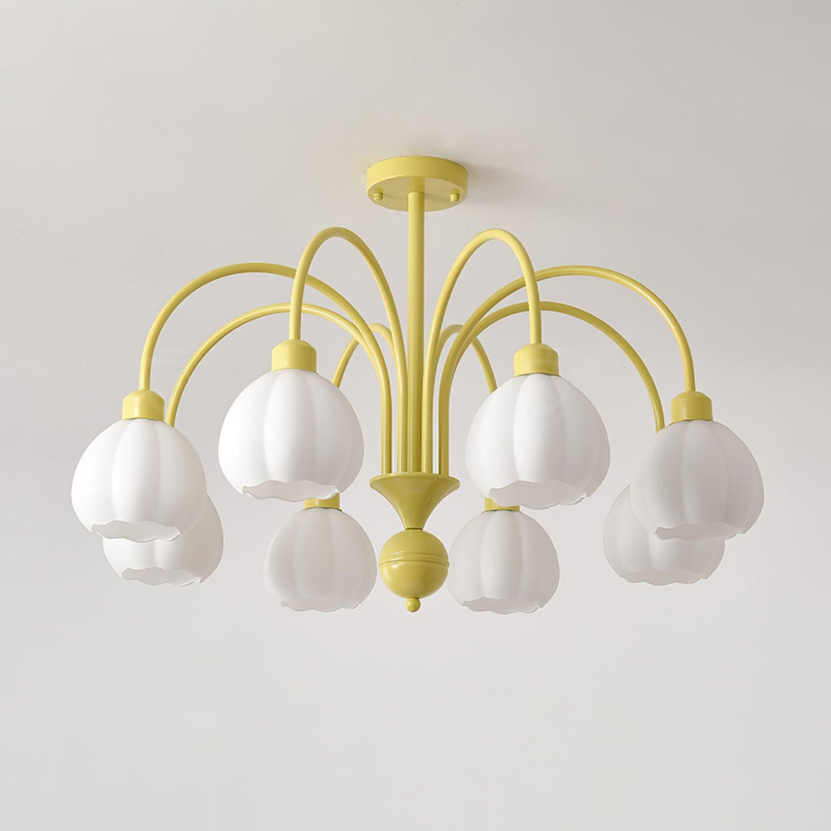 Cream Pumpkin Ball Chandelier - view 6
