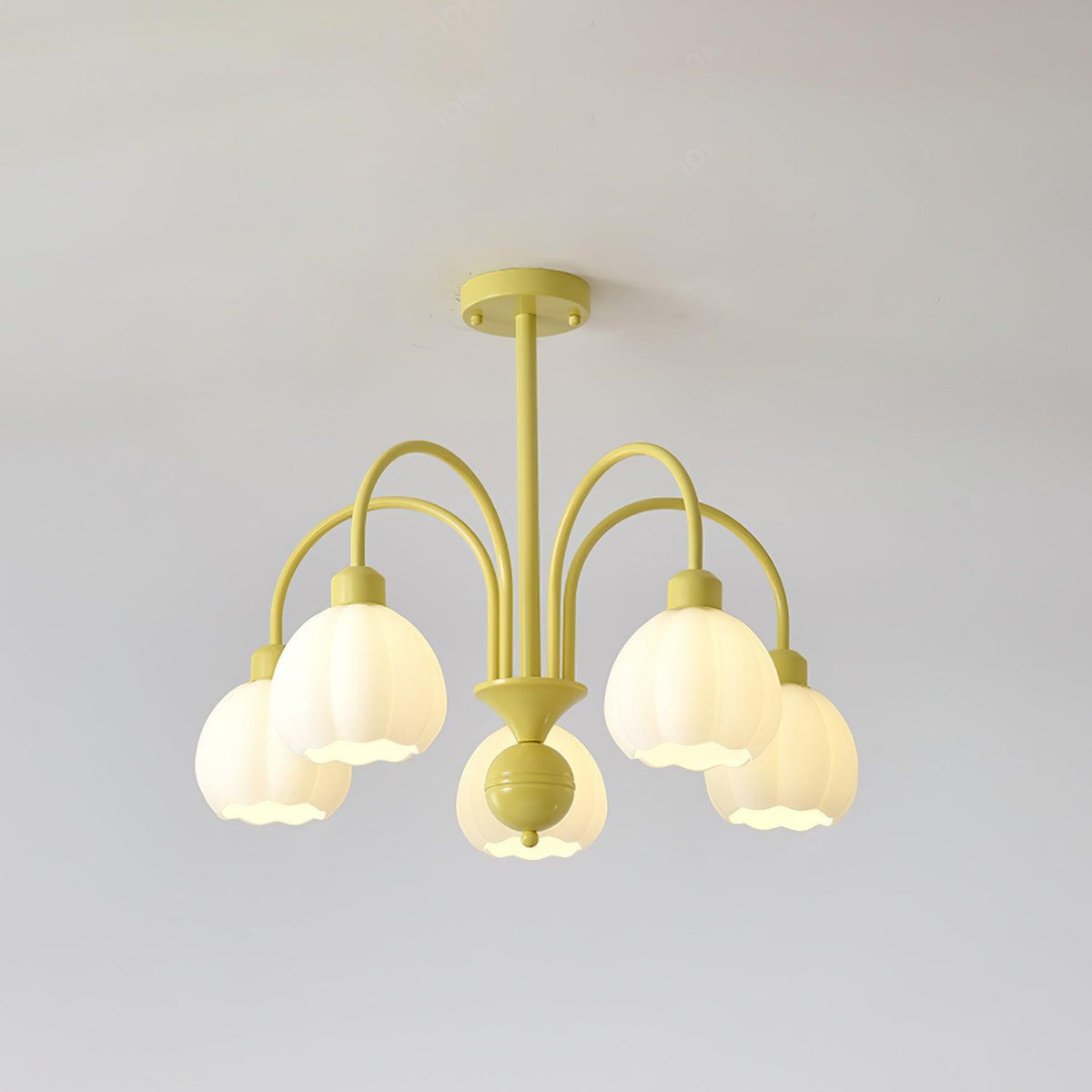 Cream Pumpkin Ball Chandelier - view 20