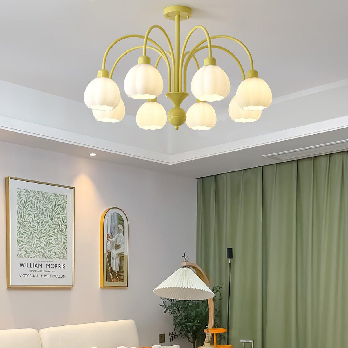 Cream Pumpkin Ball Chandelier - view 21