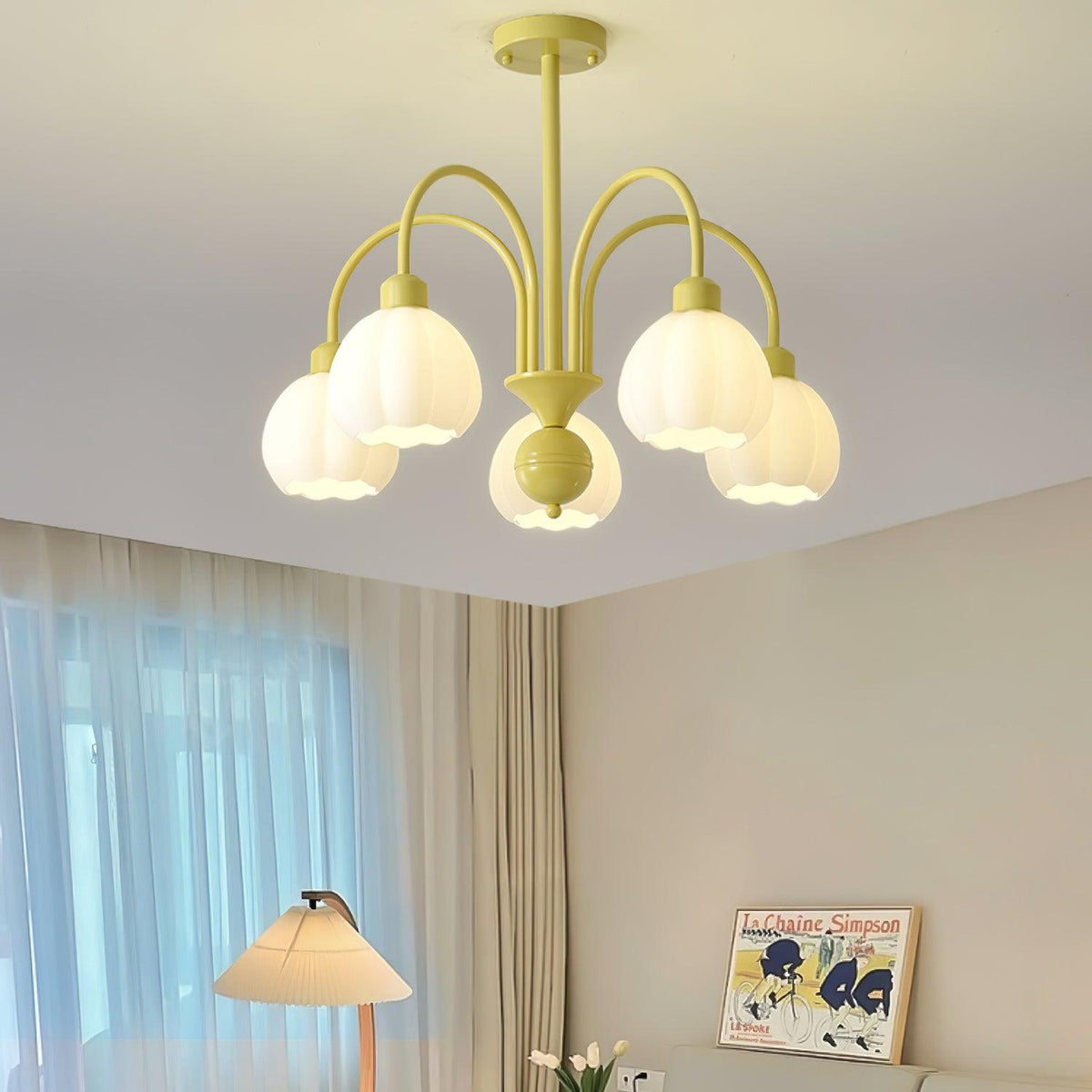 Cream Pumpkin Ball Chandelier - view 23
